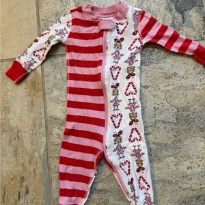 Hanna Andersson Kids Pajamas with Red Stripes and Heart Design